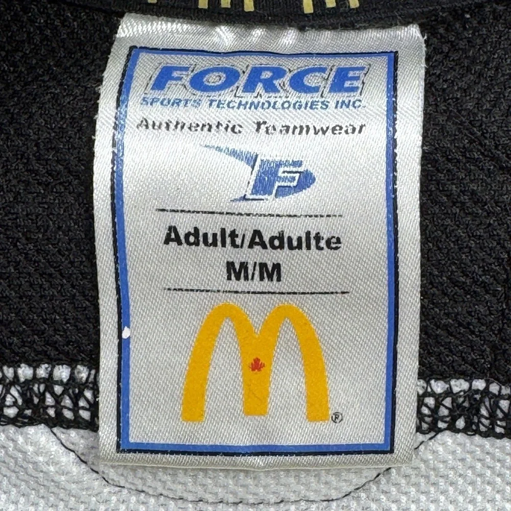 Phillip 17 Canada McDonald atoMc Force Hockey Jersey Mens Medium Yellow Striped